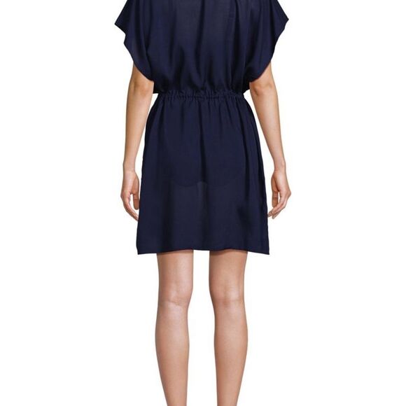Land’s End Plus Standard Sizes swim coverup Lightweight Model Navy Blue Various - Picture 3 of 7